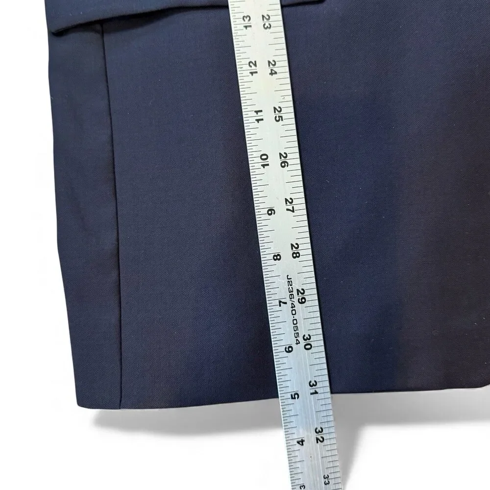 Ralph Lauren Navy Blue Wool Blazer Gold Button Mens Suit Jacket See Measurements